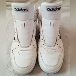 Adidas White High-Top Sneakers. Size 10